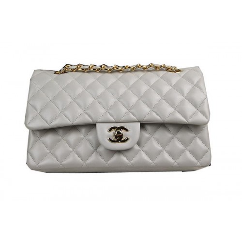 Klasická kabelka Chanel Flap Bag Series 2.55 Original Sheepkin CHA1112 Off White