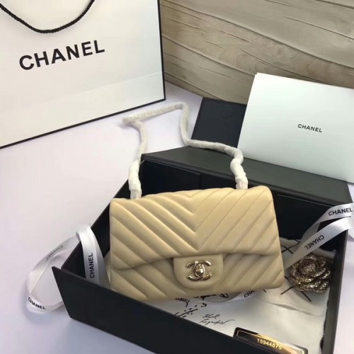 Chanel Klasické klopové kabelky Camel Original Ovčí kůže 1116 Zlaté