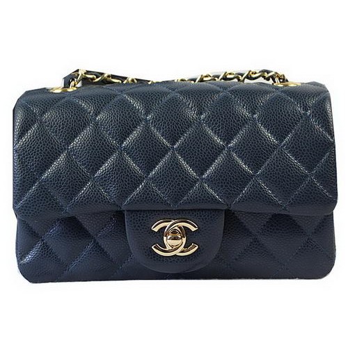Chanel Klasická MINI klopná kabelka s královským vzorem Cannage CF1119 zlatá