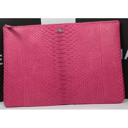 Kabelka Chanel Clutch Original Python Leather A82080 Rose
