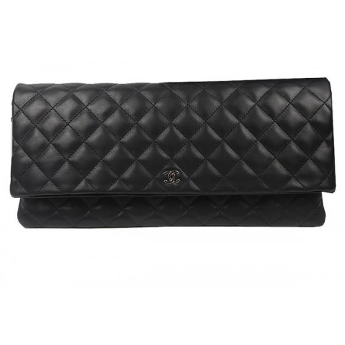 Chanel Clutch Originální ovčí kůže A82087 Černá
