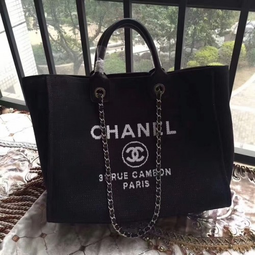 Kabelka Chanel Deauville Tote Originální plátěná kůže A68047-13