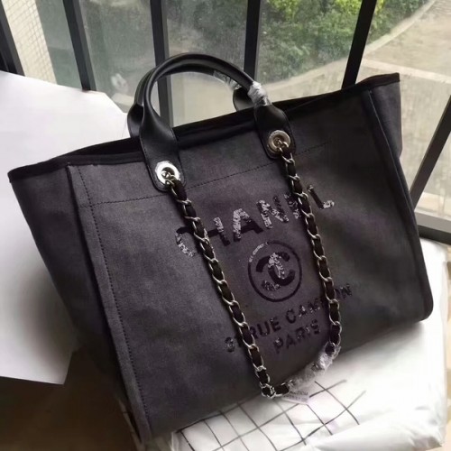 Kabelka Chanel Deauville Tote Originální plátěná kůže A68047-2