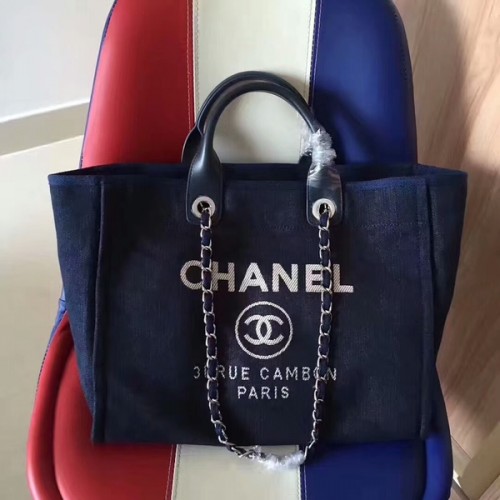 Kabelka Chanel Deauville Tote Original Canvas Leather A68047-7