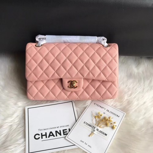 Kabelka Chanel Flap Shoulder Bag Original Jelení kůže A1112 růžovo-zlatý řetízek