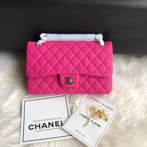 Kabelka Chanel Flap Shoulder Bag Original Jelen Leather A1112 s růžovo-stříbrným řetízkem