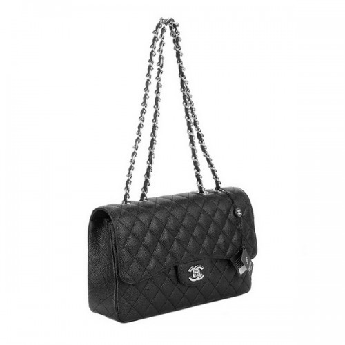 Chanel Jumbo Caviar Flap Bags A28600 Černá