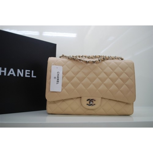 Kabelka Chanel Jumbo Caviar Flap Bag 36076 Apricot Silver Chain