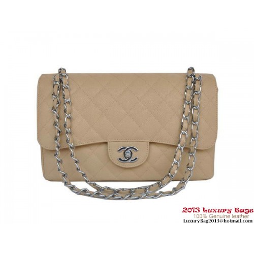 Chanel Jumbo prošívaná klasická kabelka Cannage Patterns Flap Bag A58600 meruňkově stříbrná