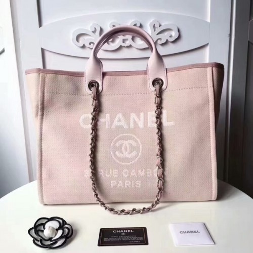 Chanel střední originální plátěná kožená nákupní taška 66941G