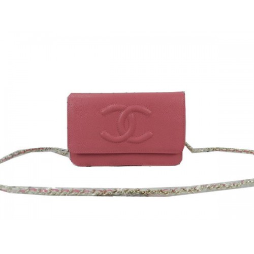 Chanel originální kožená mini kabelka Cannage Patterns CHA48654 růžová