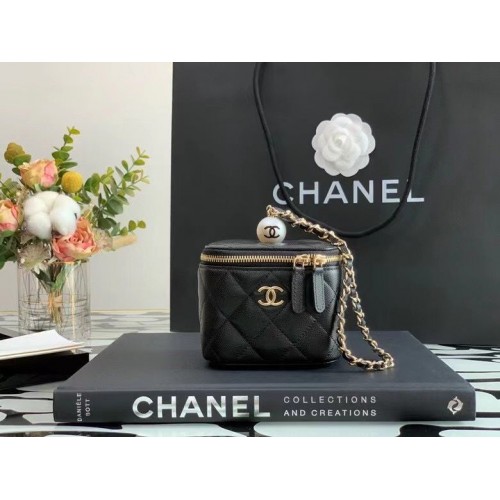 Chanel Original Caviar Leather Cosmetic Bag AP2195 Black