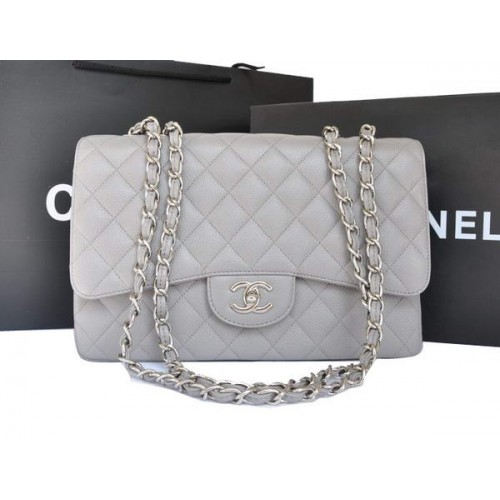 Chanel Original Caviar Leather Cloth Bag A28600 Šedá