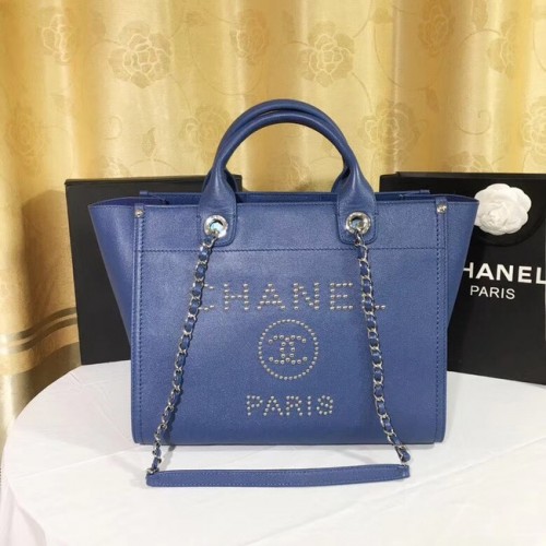 Chanel Original Caviar Leather Tote nákupní taška 92565 modrá