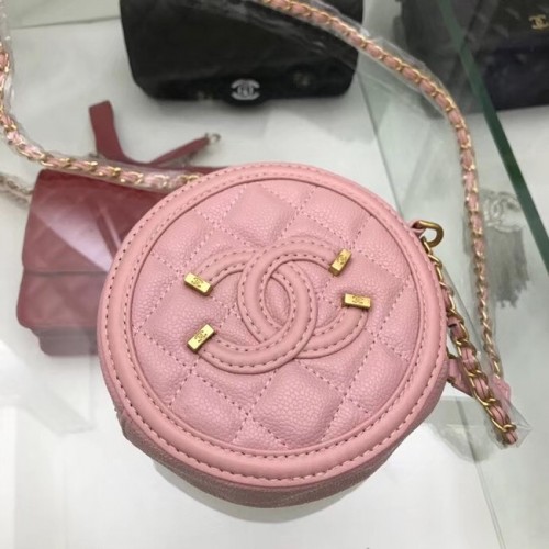Chanel Originální psaníčko s řetízkem A81599 růžová