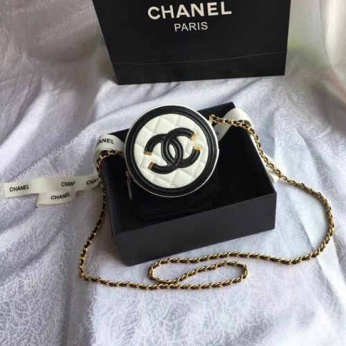 Originální psaníčko Chanel s řetízkem A81599 bílá