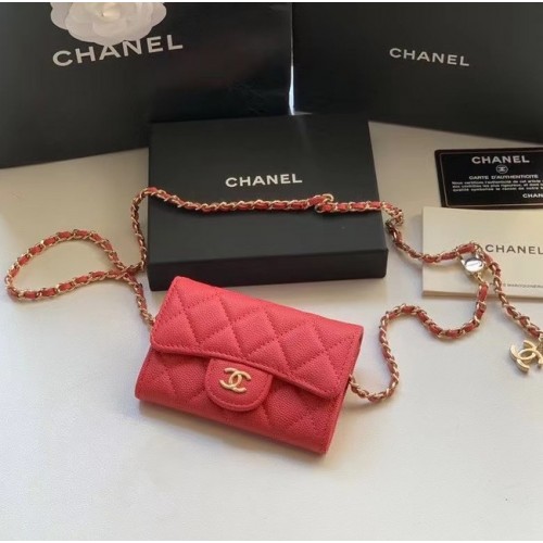 Chanel Original Grained Calfskin Pocket 81081 červená