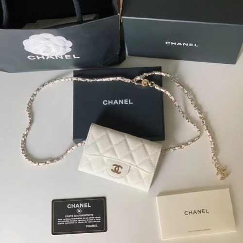 Chanel Original Grained Calfskin Pocket 81081 bílá