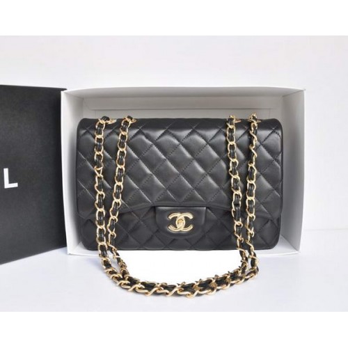 Originální kožená kabelka Chanel A28600 černá zlatá