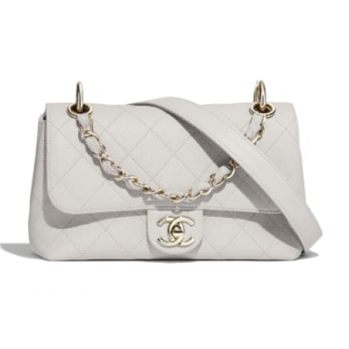 Chanel Original Soft Leather Small Cloth Bag AS1459 white