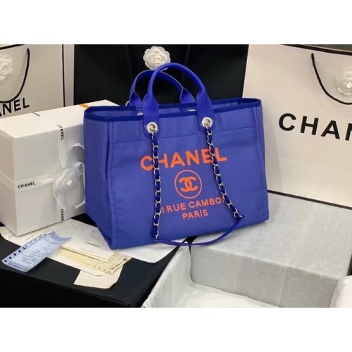 Chanel Original velká nákupní taška 66941 modrá