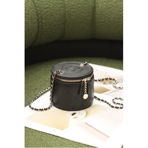 Chanel Originální mini klasická kabelka s řetízkem SS2021 černá