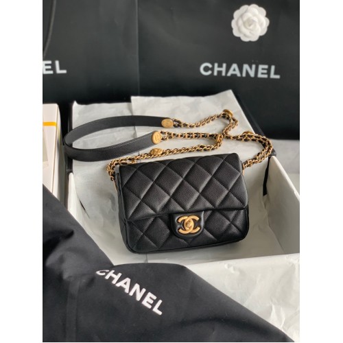 Chanel MALÁ KLOPOVÁ KABELKA AS3369 černá