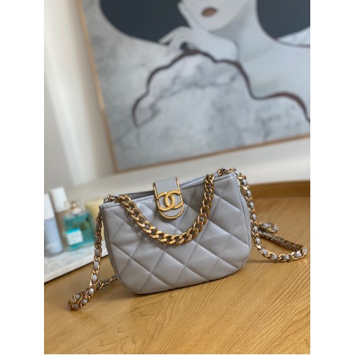 Chanel MALÁ HOBO KAŠE AS3475 šedá