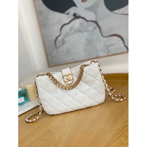 Chanel MALÁ HOBO KAŠE AS3476 bílá