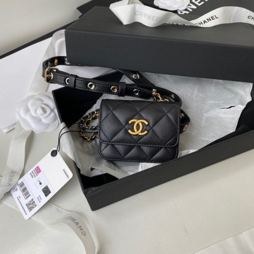 Chanel originální kožená kapsa z ovčí kůže AP2549 černá