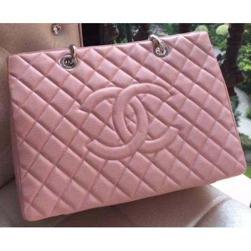 Kabelka Chanel Shopper Originální telecí kůže A95021 růžová