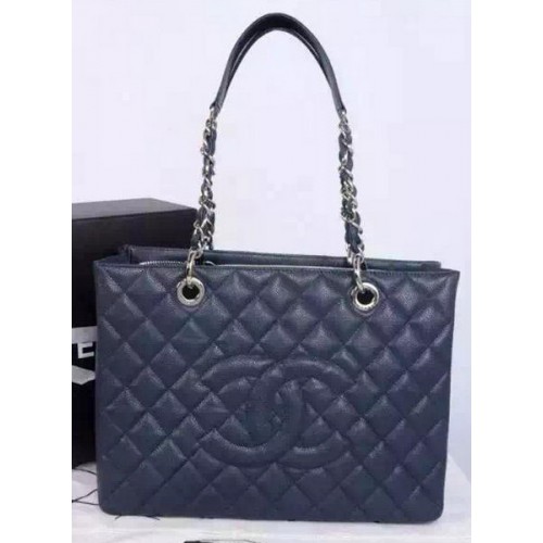 Kabelka Chanel Shopper Originální telecí kůže A95021 Royal