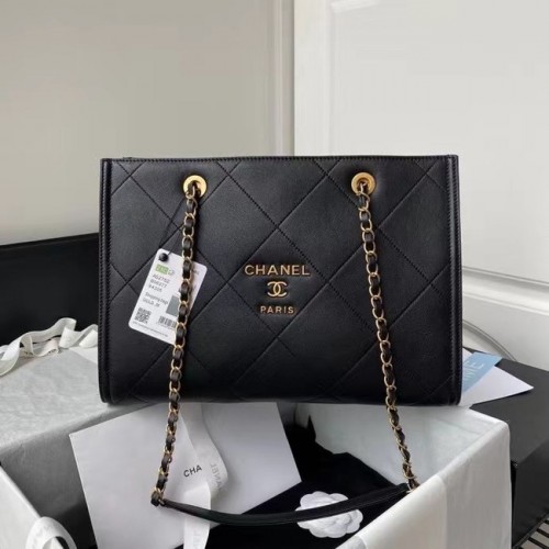 Nákupní taška Chanel Originální kožená AS2752 černá