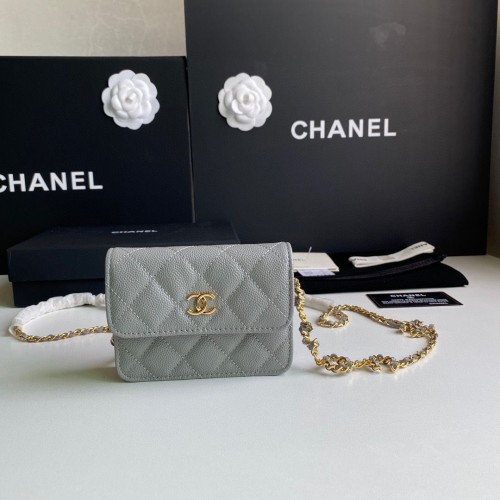 Kabelka Chanel WOC Original Caviar Leather 2306 šedá