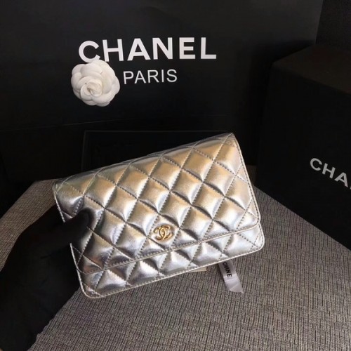 Kabelka Chanel WOC Flap Bag Original Ovčí kůže 33814B Glod