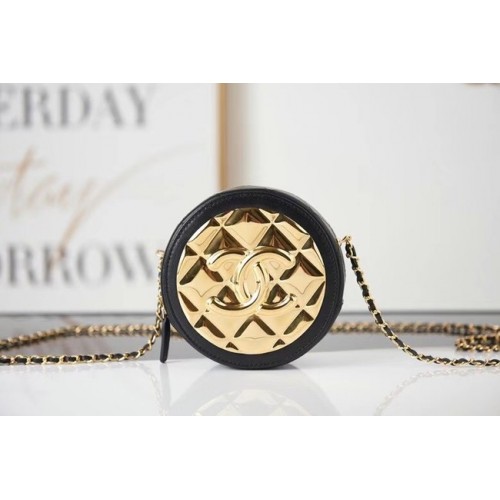 Kožená kabelka přes rameno Chanel AP2388 černá