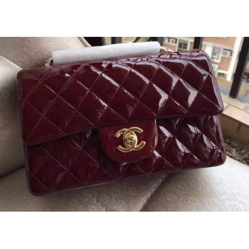 Chanel mini klasická kabelka s klopou Original Patent A1116 Burgundská