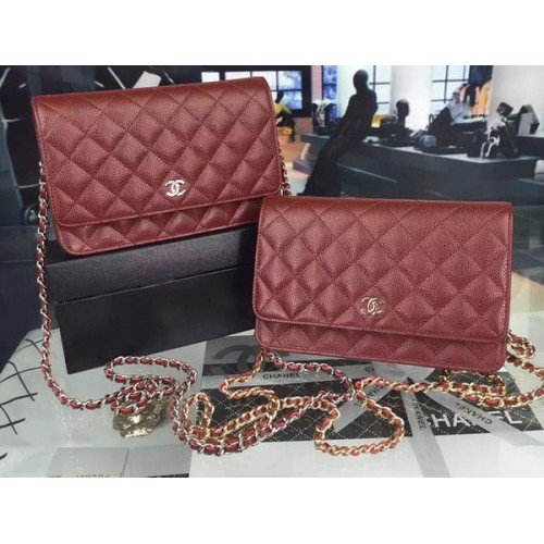 Chanel mini Flap Bag Cannage Pattern A8373 Burgundsko