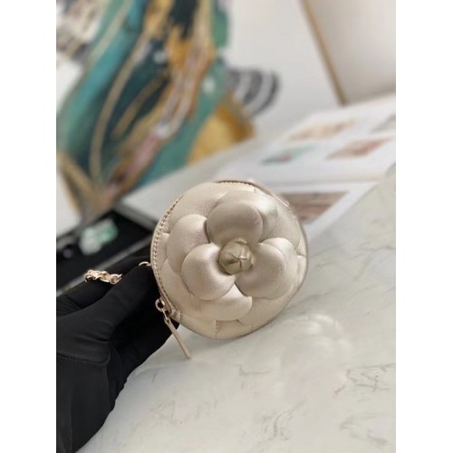 Chanel mini kabelka přes rameno originální kůže 82121 světle zlatá