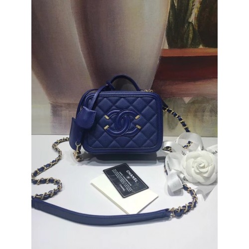 Chanel mini kosmetický kufřík Originál A93342 modrý