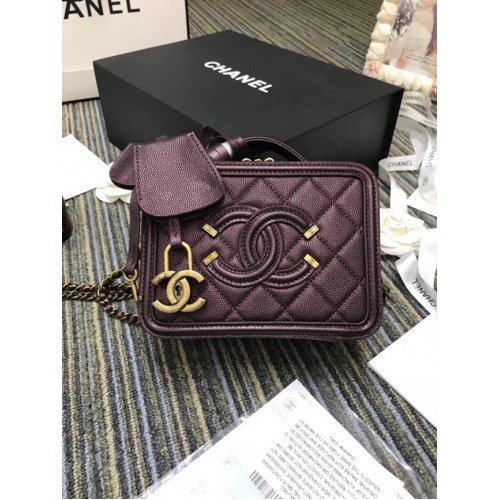 Chanel mini kosmetický kufřík Originál A93342 fialový