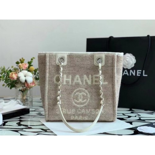 Malá nákupní taška Chanel A66940 krémová