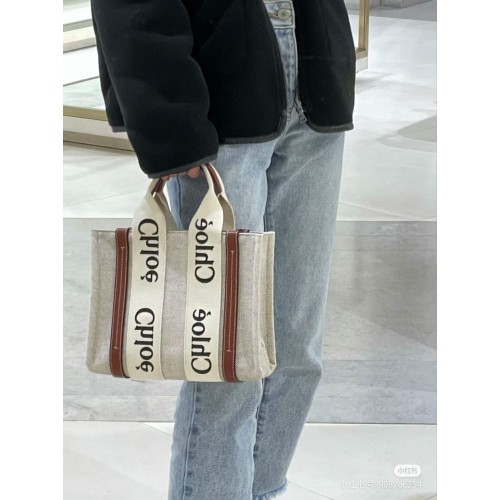 Chloe Látková kožená obuv 6C026 hnědá