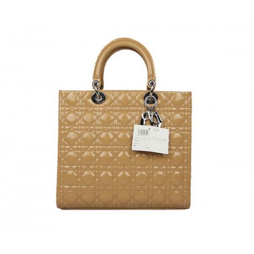 Žhavá nabídka Christian Dior Laced Bag Velká dámská kabelka Dior CAL44561 Meruňkově stříbrná