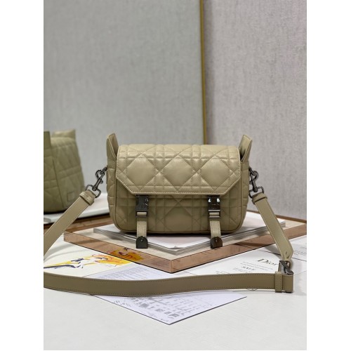 Kožená kabelka DIOR BOBBY BAG 6619 hnědá