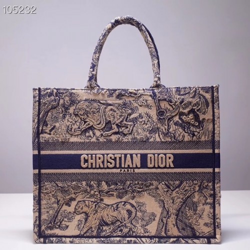 DIOR BOOK TOTE BAG TOILE DE JOUY M1286ZT modrá
