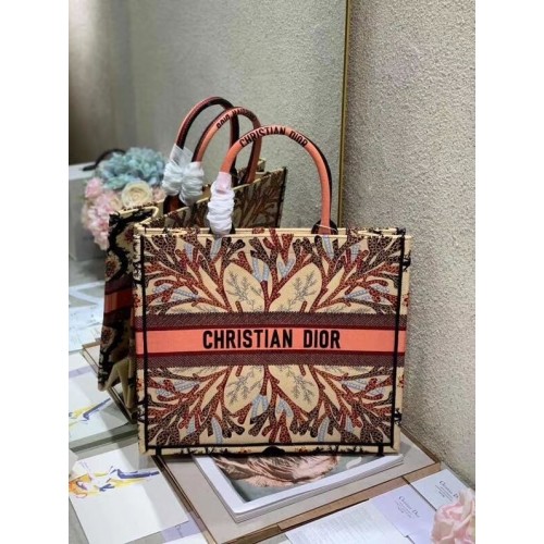 TAŠKA NA KNIHY DIOR Z VYŠÍVANÉHO PLÁTĚNÉHO MATERIÁLU C1287-11