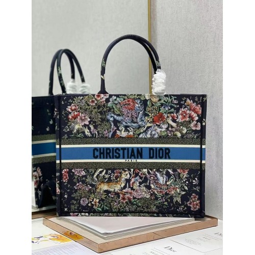 DIOR BOOK TOTE Výšivka C1286-29 černá