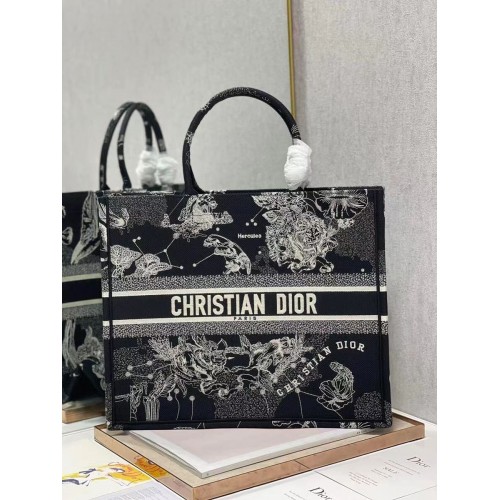 DIOR BOOK TOTE Výšivka C1286-31 černá