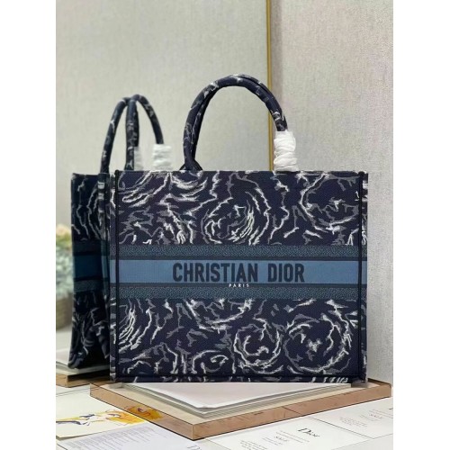 DIOR BOOK TOTE Výšivka C1286-32 modrá